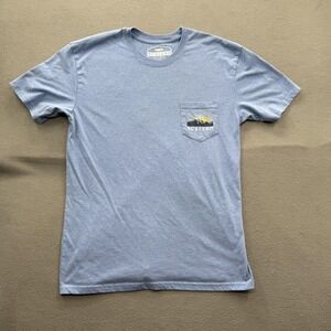 Burlebo Shirt Mens Large Blue Pocket Forge Your Own Path Jeep Graphic Tee